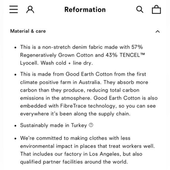 NWT Size 30 - Reformation Diego Mid Rise Baggy Utility Jeans (NWT $288) - Picture 5 of 16